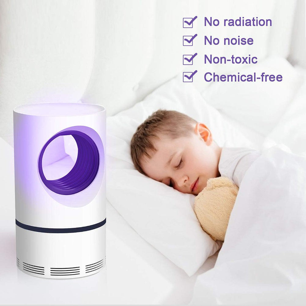 Electric Mosquito Trap Blue Light Mosquito Killer Lamp with USB Power Suction Fan
