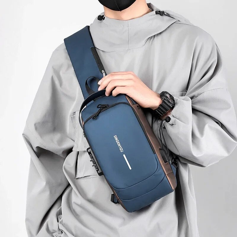 Chest Bag Multi function Cross-body Sport Running Travel Sling Pack Anti-theft For Men