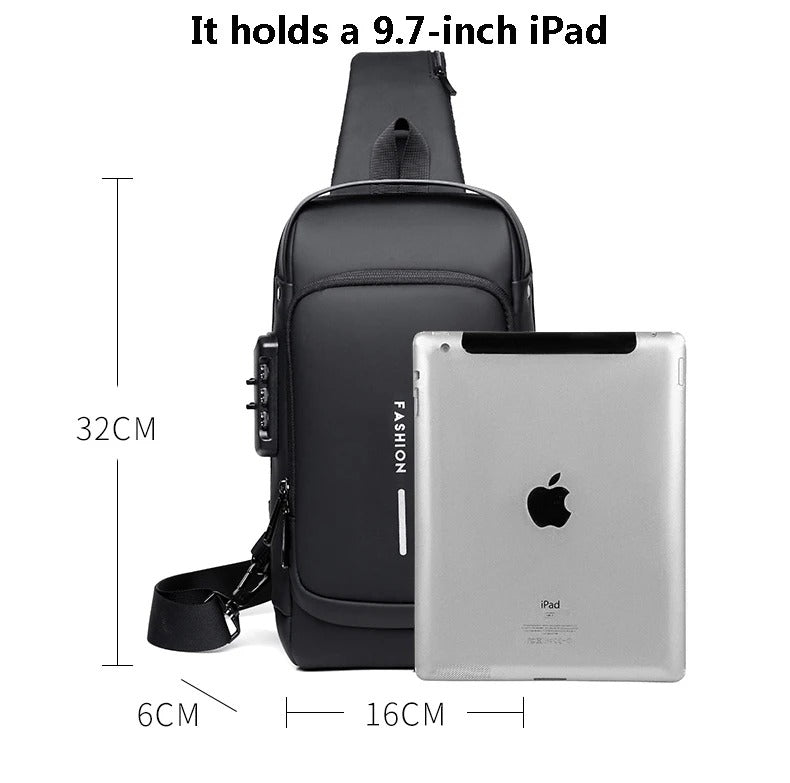 Chest Bag Multi function Cross-body Sport Running Travel Sling Pack Anti-theft For Men