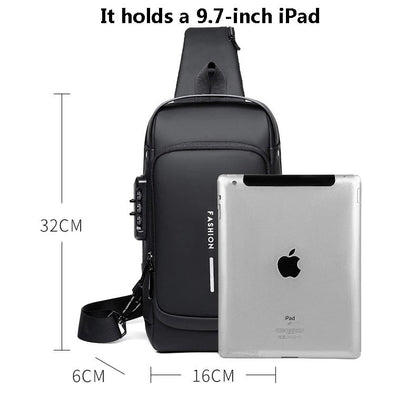 Chest Bag Multi function Cross-body Sport Running Travel Sling Pack Anti-theft For Men