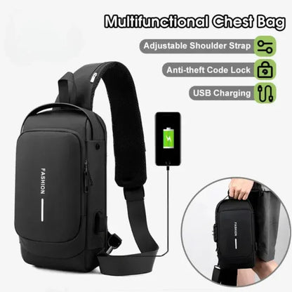 Chest Bag Multi function Cross-body Sport Running Travel Sling Pack Anti-theft For Men