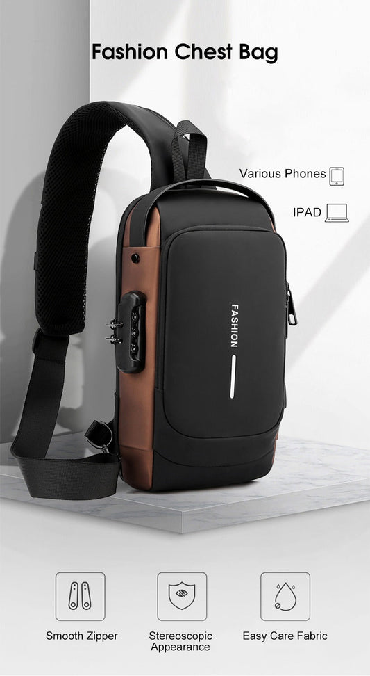 Chest Bag Multi function Cross-body Sport Running Travel Sling Pack Anti-theft For Men
