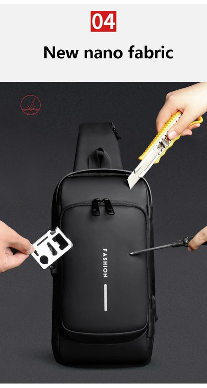 Chest Bag Multi function Cross-body Sport Running Travel Sling Pack Anti-theft For Men